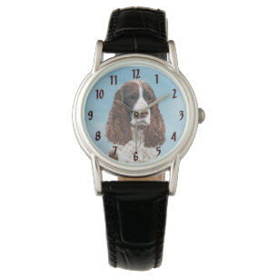 Engelstalige spaniel-schilderkunst horloge