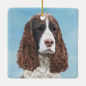 Engelstalige spaniel-schilderkunst keramisch ornament (Achterkant)