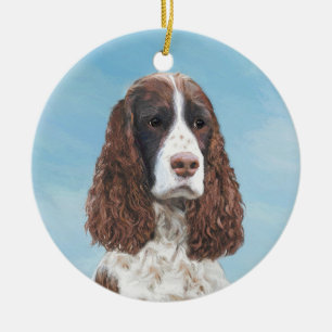 Engelstalige spaniel-schilderkunst keramisch ornament