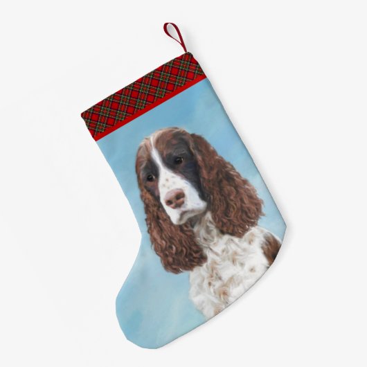Engelstalige spaniel-schilderkunst kleine kerstsok (Achterkant (Hangend))