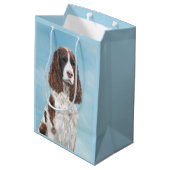 Engelstalige spaniel-schilderkunst medium cadeauzakje (Achterkant Gekanteld)