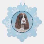 Engelstalige spaniel-schilderkunst ornament kaart (Voorkant)