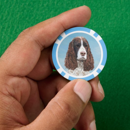 Engelstalige spaniel-schilderkunst poker chips (Hand)