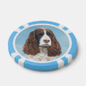 Engelstalige spaniel-schilderkunst poker chips (Enkel)