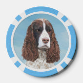 Engelstalige spaniel-schilderkunst poker chips (Achterkant)