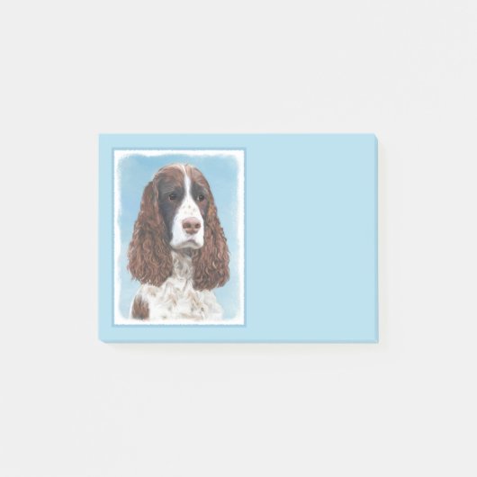 Engelstalige spaniel-schilderkunst post-it® notes (Voorkant)