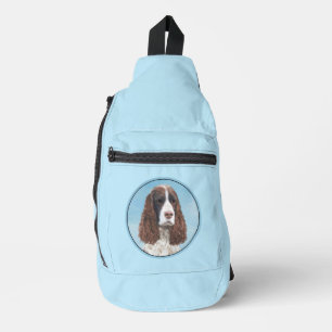 Engelstalige spaniel-schilderkunst sling bag