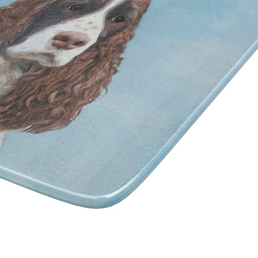 Engelstalige spaniel-schilderkunst snijplank (Hoek)