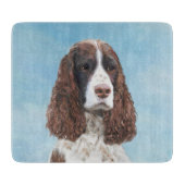 Engelstalige spaniel-schilderkunst snijplank (Voorkant)