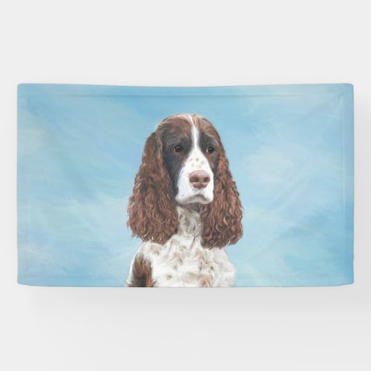 Engelstalige spaniel-schilderkunst spandoek (Horizontaal)