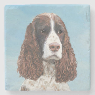 Engelstalige spaniel-schilderkunst stenen onderzetter
