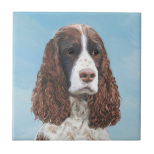 Engelstalige spaniel-schilderkunst tegeltje