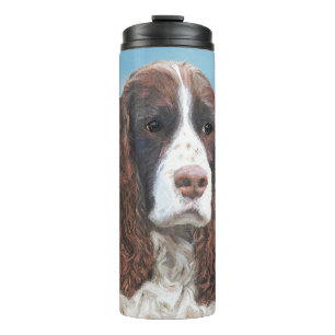 Engelstalige spaniel-schilderkunst thermosbeker