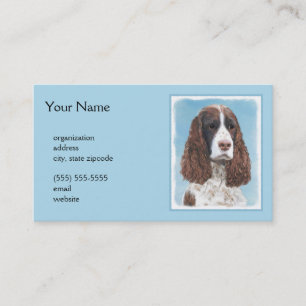 Engelstalige spaniel-schilderkunst visitekaartje
