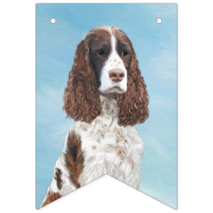 Engelstalige spaniel-schilderkunst vlaggetjes