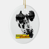 Engelstalige springversier keramisch ornament (Rechts)