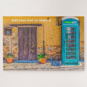 Engelstalige telefooncel blauw, Cyprus, Legpuzzel