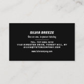 Engelstalige vlag, Engelse taal, leraar Visitekaartje (Achterkant)