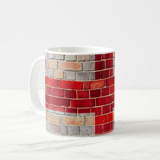 Engelstalige vlag op een muur koffiemok (Voorkant links)