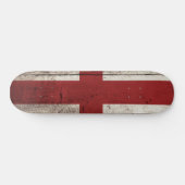Engelstalige vlag op oude houten korrel skateboard (Horizontaal)