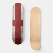 Engelstalige vlag op oude houten korrel skateboard (Voorkant)