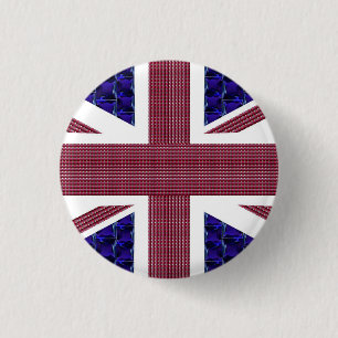 Engelstalige vlag, vlag van Groot-Brittannië Ronde Button 3,2 Cm