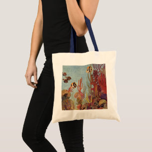 Engelvis in Koraal, Oude Tropische Vissen in Oceaa Tote Bag