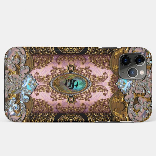 Enghelryste French Beauful Chic Monogram Case-Mate iPhone Case (Achterkant (horizontaal))