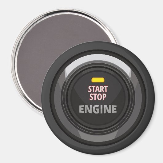Engine Start Stop Button voor Nerd Geeks Magneet (Voorkant / Achterkant)