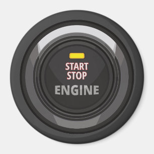 Engine Start Stop Button voor Nerd Geeks Magneet