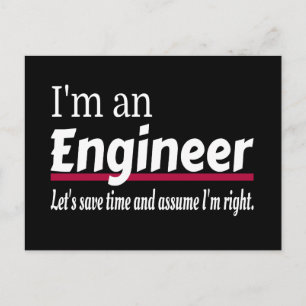 Engineer Altijd goed Funny Sarcastic Briefkaart