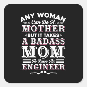 Engineer Art a mama om een ingenieur op te leiden Vierkante Sticker
