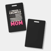 Engineer Art Proud Engineer mama Badge (Voor- en achterkant)