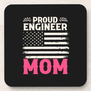 Engineer Art Proud Engineer mama Bier Onderzetter