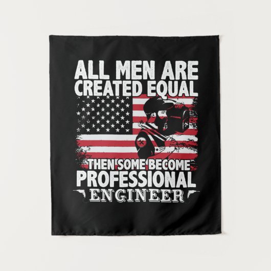 Engineer Art Some Men Become Professional Engineer Wandkleed (Voorkant)