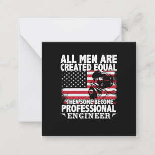 Engineer Art Sommige Mannen worden professioneel e Notitiekaartje