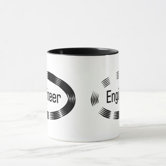 Engineer Black Oval Mok (Midden)