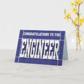 Engineer Blue Print Generieke Kaart (Gele Bloem)