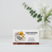 Engineer Blue Prints Tool Equipment | aannemer Visitekaartje (Staand voorkant)