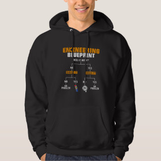Engineer Blueprint  Engineers  Engineering Memes Hoodie