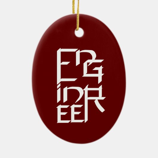 Engineer Character Keramisch Ornament (Achterkant)