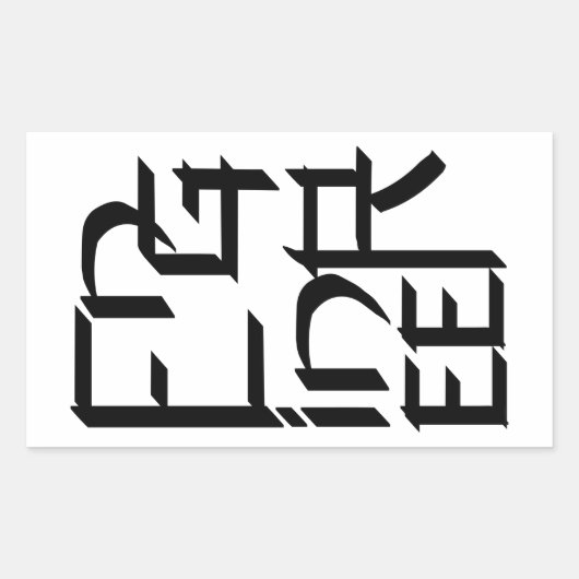 Engineer Character Rechthoekige Sticker (Voorkant)