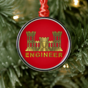 ENGINEER CORPS Christmas Metalen Ornament