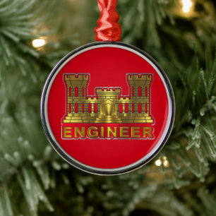 ENGINEER CORPS Christmas Metalen Ornament