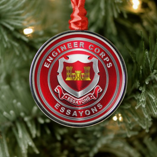 ENGINEER CORPS Christmas Metalen Ornament (Boom)