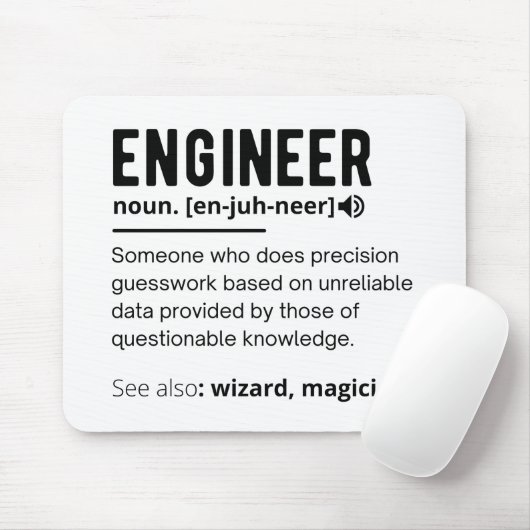 Engineer Definition Engineering Gift Muismat (Met muis)