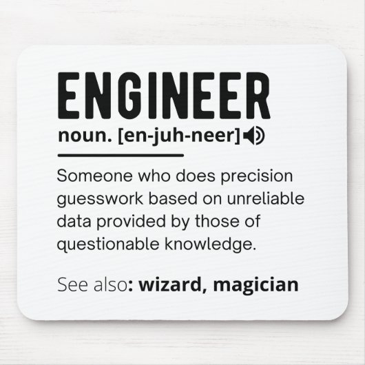Engineer Definition Engineering Gift Muismat (Voorkant)