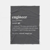 Engineer Definition Funny Engineering Mechanical C Fleece Deken (Voorkant)