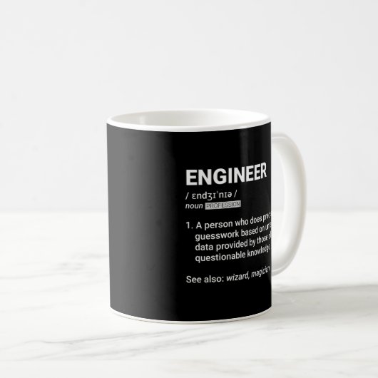 Engineer Definition Geeky Engineering Koffiemok (Voorkant rechts)