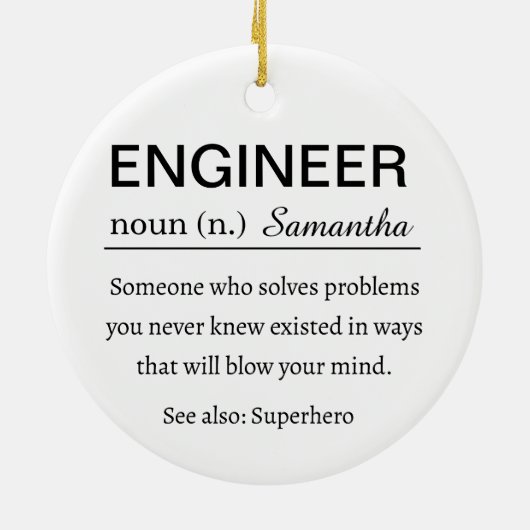 Engineer Definition Keramisch Ornament (Achterkant)